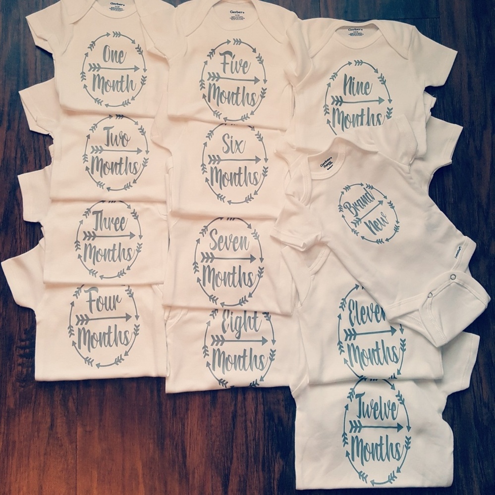 BABY MONTHLY MILESTONE ONSIES